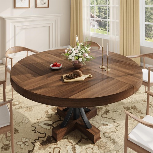 Farmhouse round kitchen table - kitchen,